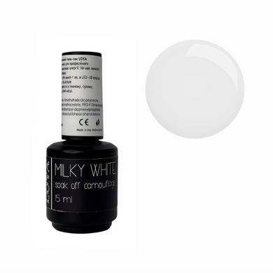 Гель -лак прозоро-білий Milky White LOYA 15 мл, 16121, В наявності, 41, Білий