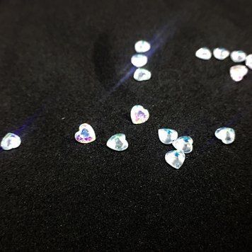 Фіаніти. Crystal AB. Серце. 4х4 мм