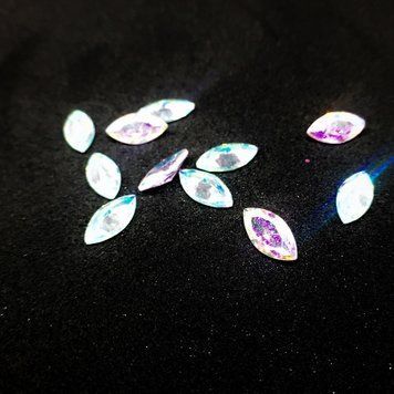 Фіаніти. Crystal AB. Мигдаль. 8х4 мм
