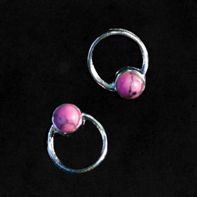 Серебрянная брошь с розовым камнем 6*6 мм, 60134, В наличии, 10, Розовый