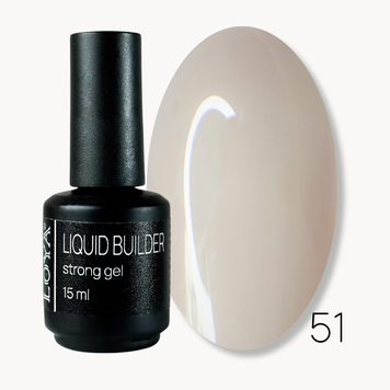 Liquid Builder Gel 51 LOYA Milky Beige, 15 ml