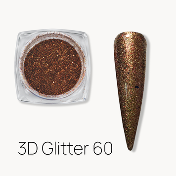 3D Glitter 60 Red Gold 3 g