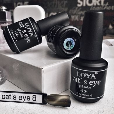 Гель-лак "Cat`s eye" LOYA № 08 Коричнево-сірий 15 мл, 12008, Немає в наявності, Коричневий, Гель-лак "Cat`s eye" LOYA № 08 Коричнево-сірий 15 мл