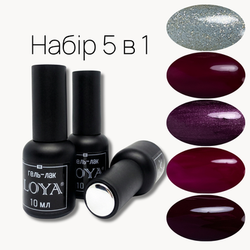 Gel polish set LOYA Berry 10 ml 5 pcs