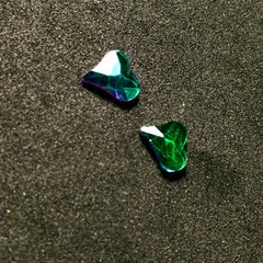 Сердце Зеленый АВ 7*6 мм, 905108, В наличии, 1, Зелёный