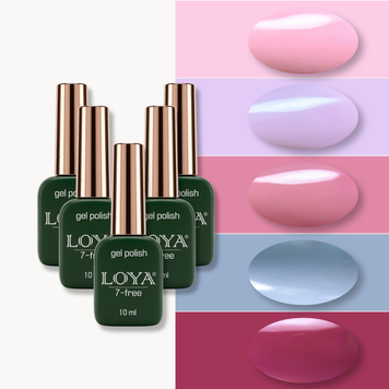 Набір гель-лаків для нігтів LOYA Velvet 10 мл 5 штук