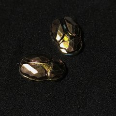 Жук скарабейник Золото металл 11*6 мм, 905166, В наличии, 6, Прозрачный