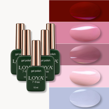 Набір гель-лаків для нігтів LOYA Silk 10 мл 5 штук